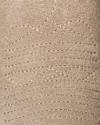 Close-up of beige suede fabric with decorative, curved stitching patterns.
