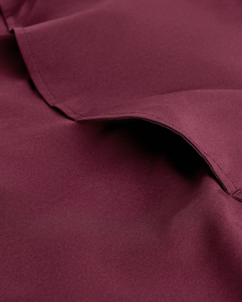 Closeup detail view of Men's Performance Western Pearl Snap - Maroon